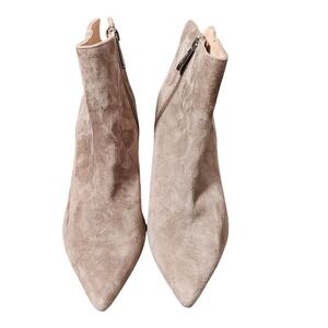 Charles by Charles David Admire Taupe Suede Pointed Toe Kitten Heel Booties 8M